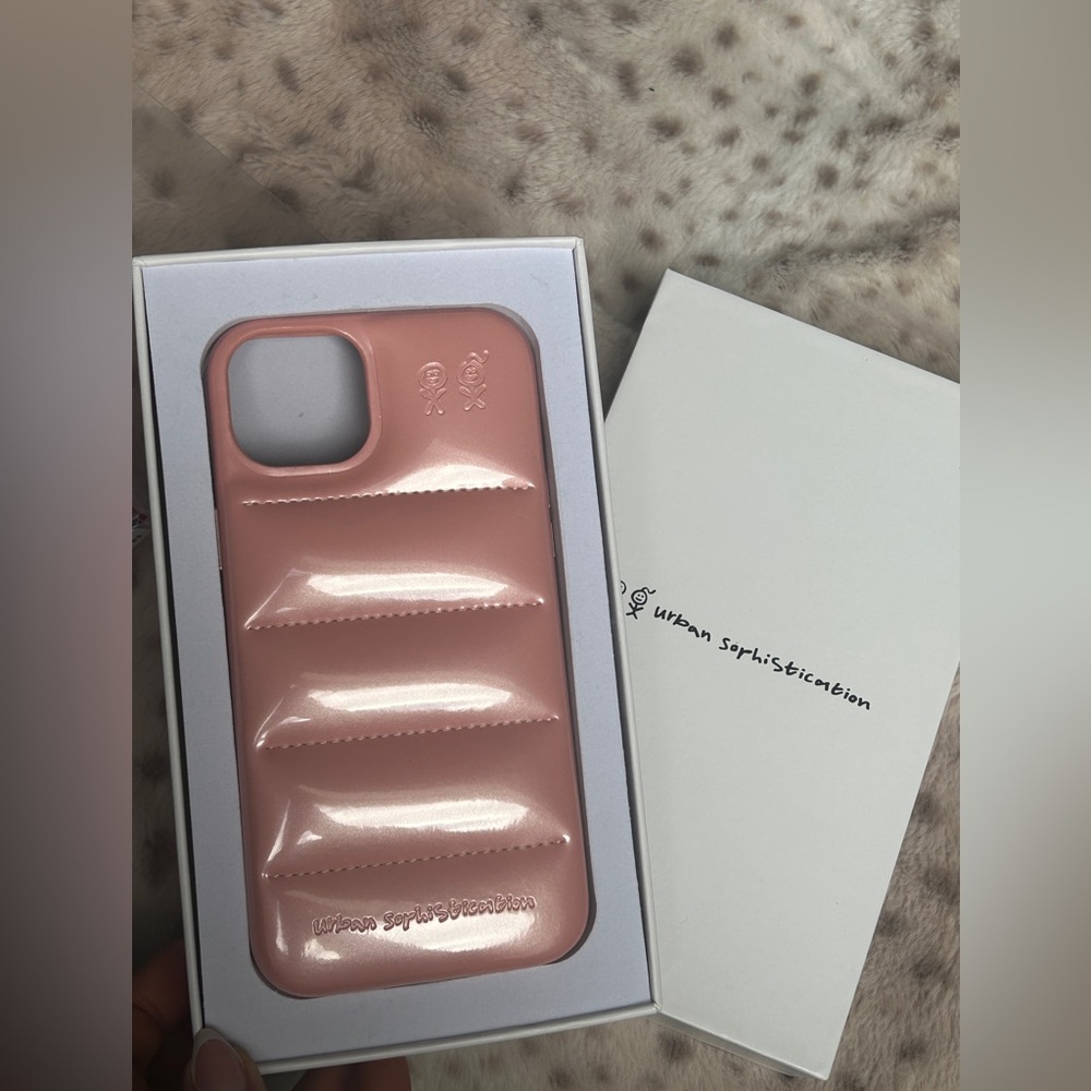 Used iPhone 15 plus urban sophistication puffer ballerina phone case